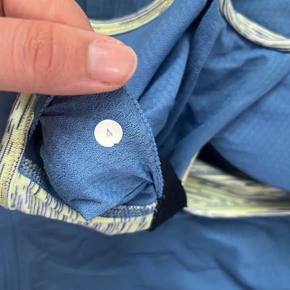 Lululemon No Limits Tank Limitless Blue / Wee Are From Space Polar Cream Sz 4 - Picture 8 of 8